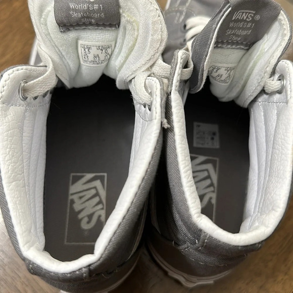 Vans Gray High Top Skateboard Shoes Men’s 5.5 / Women’s 7 Classic Skate Sneakers - Picture 6 of 11